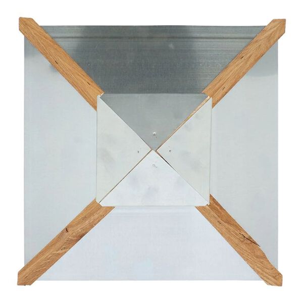 Esschert Design Vogelvoederhuisje met silo en vierkant dak staal