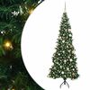 vidaXL Hoek Kunstkerstboom met 300 LED Groen 180 cm PVC en Metaal