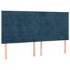 vidaXL Hoofdbord donkerblauw 160x5x118/128 cm fluweel