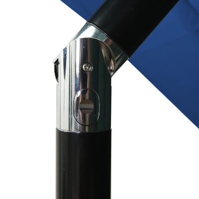 vidaXL Parasol 3-laags met aluminium paal 2,5x2,5 m azuurblauw