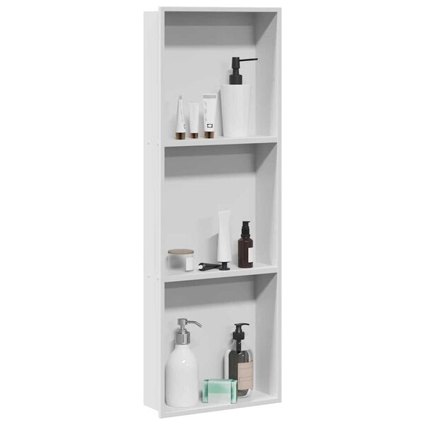 vidaXL Douche Niche Wit 90 x 30 x 9,5 cm Roestvrij staal