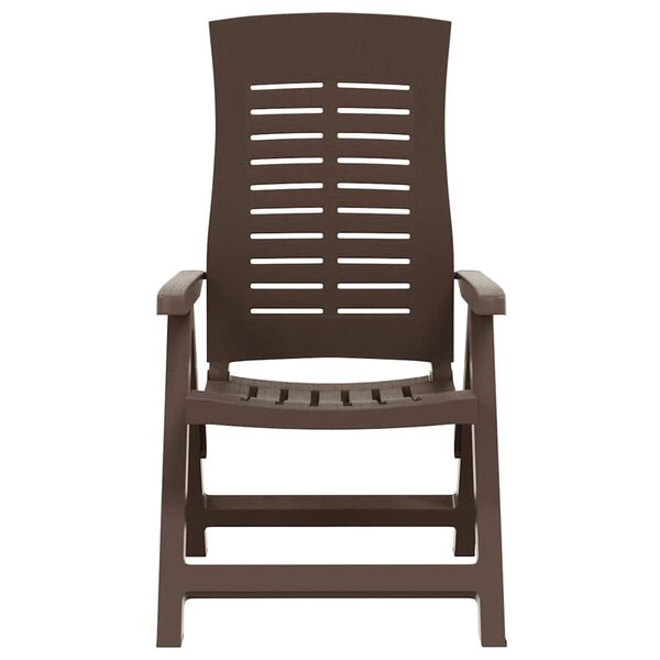 vidaXL Tuinstoelen 2 st verstelbaar kunststof mokka