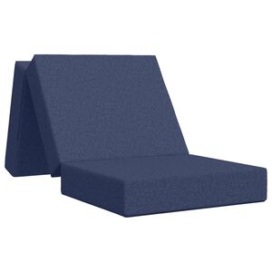 vidaXL Vouwbare Bankbed 190 x 75 x 15 cm Blauw