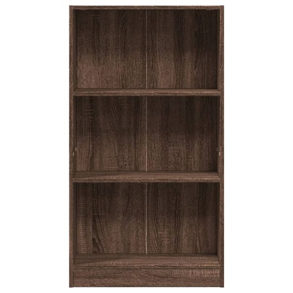 vidaXL Boekenkast 60x24x109 cm bewerkt hout bruin eikenkleurig