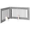 vidaXL Opvouwbaar hondenhek met standaards 2 pcs Grijs sonoma 200,5 cm