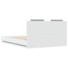 vidaXL Bedframe met hoofdbord bewerkt hout wit 120x200 cm