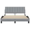 vidaXL Bedframe zonder matras "Hanko" stof lichtgrijs 140x200 cm