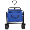 vidaXL Vouwbare Handtrolley Blauw 89 x 63 x 96 cm Staal en Oxford stof