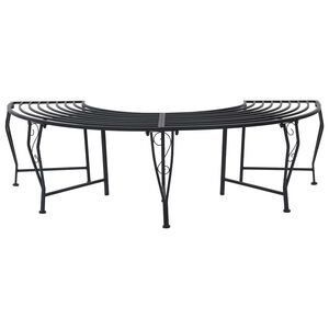 vidaXL Boom bank 4-Aantal zitplaatsen 160 x 80 x 44 cm Staal Zwart