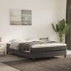 vidaXL Boxspring met matras fluweel donkergrijs 140x200 cm