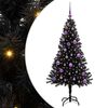 vidaXL Kerstboom met 150 LED met standaard Zwart 150 cm PVC