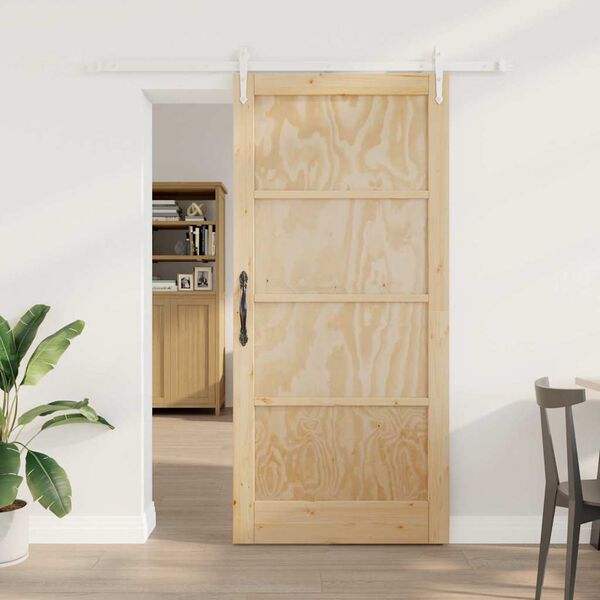 vidaXL Schuifdeur ORKDAL Bruin 93 x 202 cm Massief grenenhout