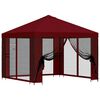 vidaXL Tuin Gazebo met Zijwanden 3 x 3 m Bordeauxrood