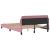 vidaXL Bedframe met hoofdeinde "Dover" 140x200 cm fluweel roze
