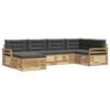 vidaXL Buiten bankenset 6 st Wit en antracietkleurig Polyester