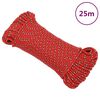 vidaXL Boottouw 4 mm 25 m polypropyleen rood