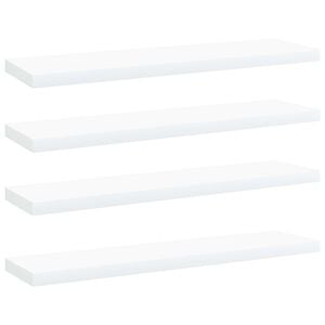 vidaXL Wandschappen 4 st 40x10x1,5 cm bewerkt hout wit