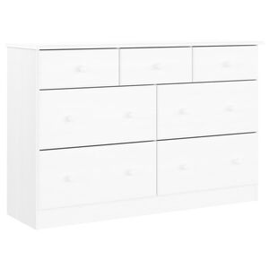 vidaXL Ladekast ALTA 112x35x73 cm massief grenenhout wit