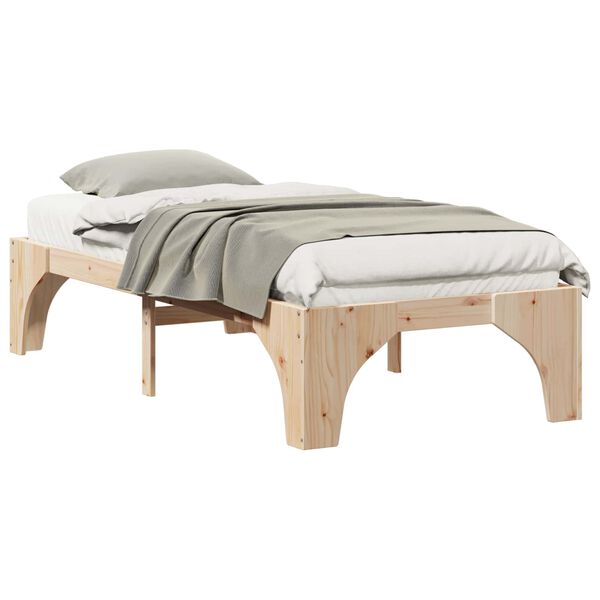 vidaXL Bedframe Bruin 80 x 200 cm Massief grenenhout