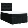 vidaXL Boxspring met matras stof zwart 120x190 cm