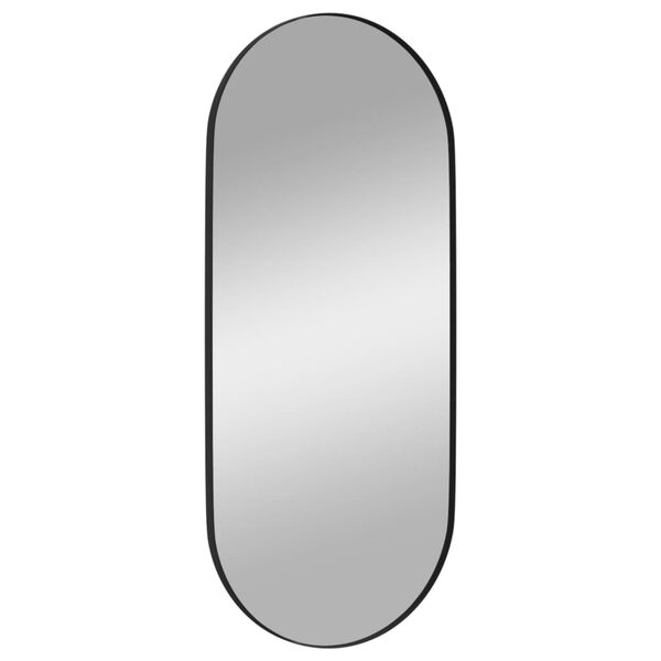 vidaXL Spiegel wandgemonteerd 35x80 cm ovaal zwart