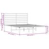vidaXL Bedframe met hoofdbord metaal wit 120x200 cm