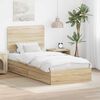 vidaXL Opslag bed met lade Sonoma Eiken 100 x 200 cm Bewerkt hout