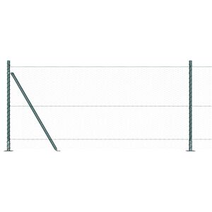 vidaXL zeshoekig gaashek met betonnen voetstuk 100 x 1 m Groen Mesh