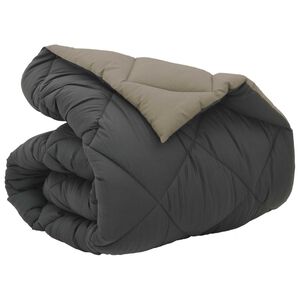 vidaXL Winter Dekbed Lichtgrijs en Antraciet 220 x 155 cm Microfiber