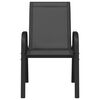 vidaXL Tuinstoelen stapelbaar 4 st textileen stof zwart