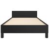 vidaXL Bedframe met hoofdbord kunstleer zwart 80x200 cm
