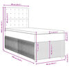 vidaXL Boxspring met matras fluweel donkergrijs 90x190 cm