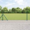 vidaXL Afrasteringspaal Groen 50 x 0,4 m (36 mm gaas) Staal en PVC