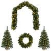 vidaXL Mini-kerstbomenset 60 cm 125 LED's Warmwit PVC Groen