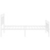 vidaXL Bedframe met hoofd- en voeteneinde metaal wit 107x203 cm
