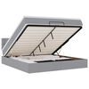 vidaXL Ottoman bed met matras en LED's 160x200 cm stof lichtgrijs