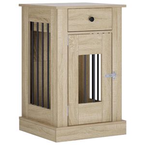 vidaXL Hond Bench Meubel Sonoma Eiken 50 x 47,5 x 80 cm Bewerkt hout