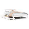 vidaXL Bedframe met lades massief grenenhout wit 140x200 cm