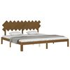 vidaXL Bedframe met hoofdbord massief hout honingbruin 200x200 cm