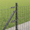 vidaXL Hecke met palen Grijs 0.6 x 50 m Staal