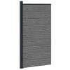 vidaXL Hekpaneel WPC en Aluminium Grijs