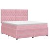 vidaXL Boxspringbed met matras Roze 160 x 200 cm Fluweel
