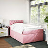 vidaXL Boxspring met matras fluweel roze 120x190 cm
