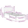 vidaXL Bedframe Bruin en zwart 80 x 200 cm Massief grenenhout