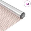 vidaXL Zelfklevende Spiegelfilm 60 x 150 cm 2 st zilver PET