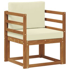 vidaXL Tuinbank Massief Acaciahout en Polyester Naturel