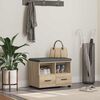 vidaXL Halbank met kussen met lade Sonoma Eiken 60 x 38 x 46 cm