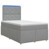 vidaXL Boxspringbed met matras Lichtgrijs 120 x 190 cm Stof