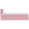 vidaXL Ottoman bed met matras 90x200cm fluweel roze