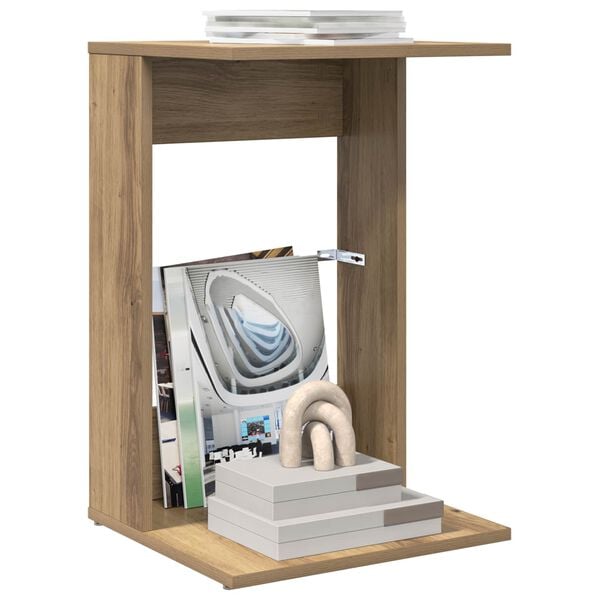 vidaXL Bijzettafel Artisan Eiken 40 x 38 x 62,5 cm Bewerkt hout